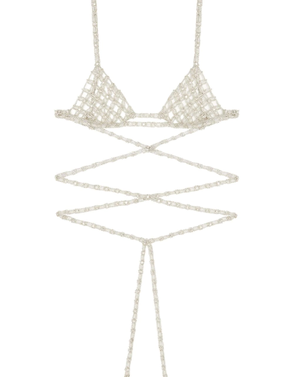 Cheap Alanui lace-up bra triangle Women 0725